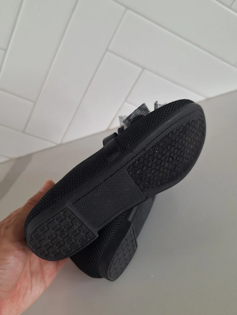 Jellypop Black Mary Jane Flats with Bow